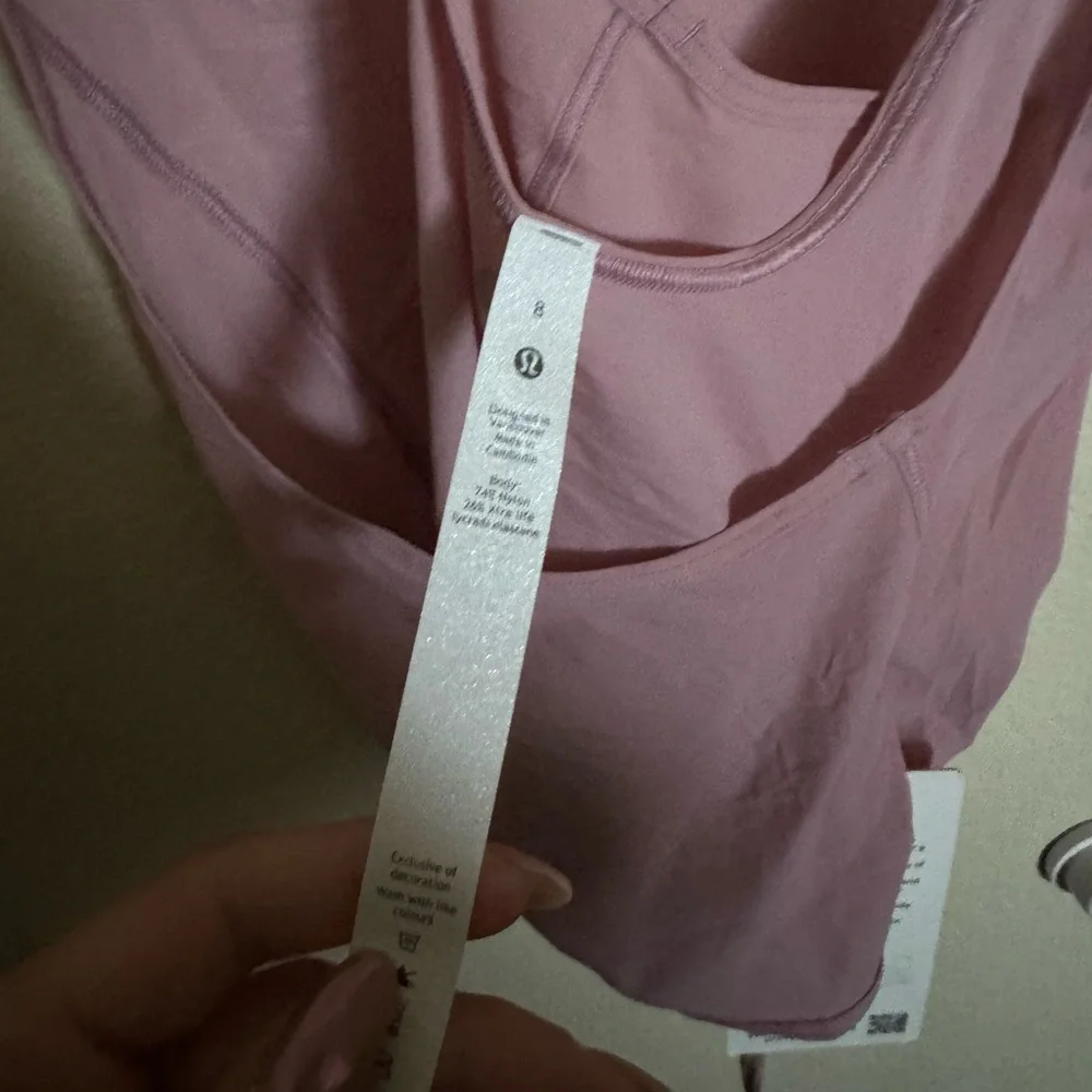 LULULEMON Call It a Tie Tank Size 8 Pink Taupe‎ NEW